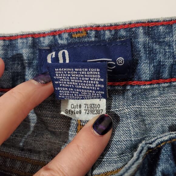 SO Vintage Y2K Flare Medium Wash High Rise Jeans Womens Junior Size 7 Long - Picture 10 of 11